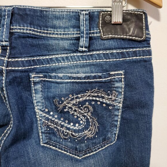 SILVER JEANS Suki Bootcut Jeans Stretch Mid-Rise Indigo Blue Women's 32 X 33" - Picture 6 of 15